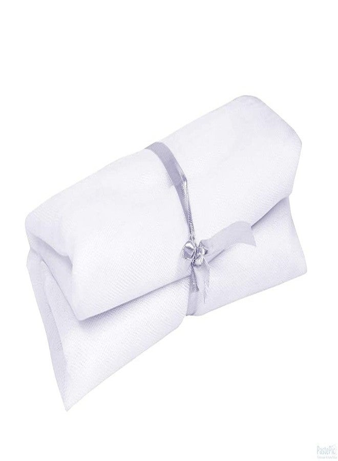 Selibration قماش شبكي أبيض مزخرف من سيليبريشن لتزيين خيمة الكابانا في عيد الميلاد، وخلفية عيد الحب لتزيين أعياد الميلاد (قطعة قماش بطول 6 أمتار فقط). - Image 3